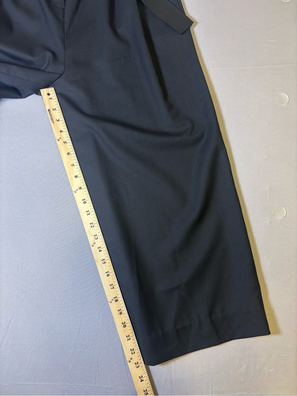 Tibi Wide Leg High Serge Pleated Paperback Belted Trousers in Black Size 6 - Picture 6 of 14